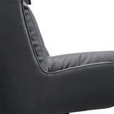 Modern Black Ergonomic Faux Leather Task Office Chair Image - 10