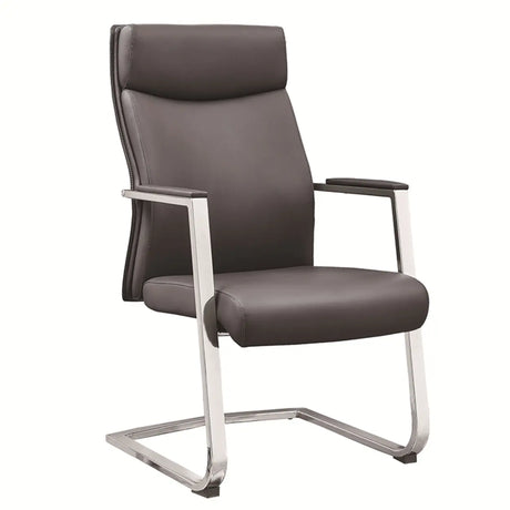 Modern Black Ergonomic Faux Leather Task Office Chair Image - 2