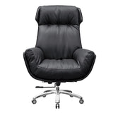 Modern Black Ergonomic Faux Leather Task Office Chair Image - 3