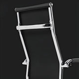 Modern Black Ergonomic Leather Office Chair with Wheels Image - 12