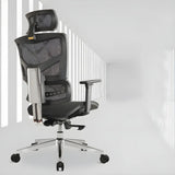 Modern Black Ergonomic Mesh Headrest Office Chairs Image - 2