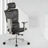 Modern Black Ergonomic Mesh Headrest Office Chairs Image - 2