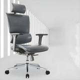 Modern Black Ergonomic Mesh Headrest Office Chairs Image - 3