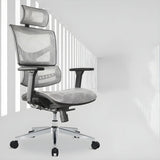 Modern Black Ergonomic Mesh Headrest Office Chairs Image - 5