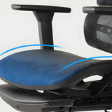 Modern Black Ergonomic Mesh Headrest Office Chairs Image - 7
