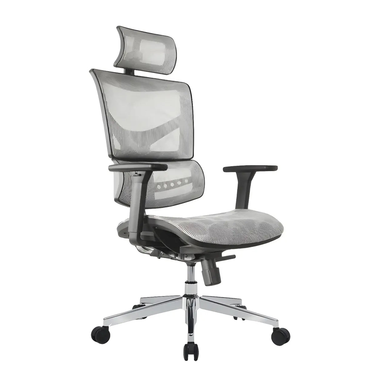 Modern Black Ergonomic Mesh Headrest Office Chairs Image - 8