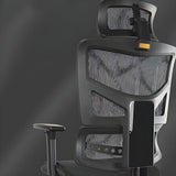 Modern Black Ergonomic Mesh Headrest Office Chairs Image - 9