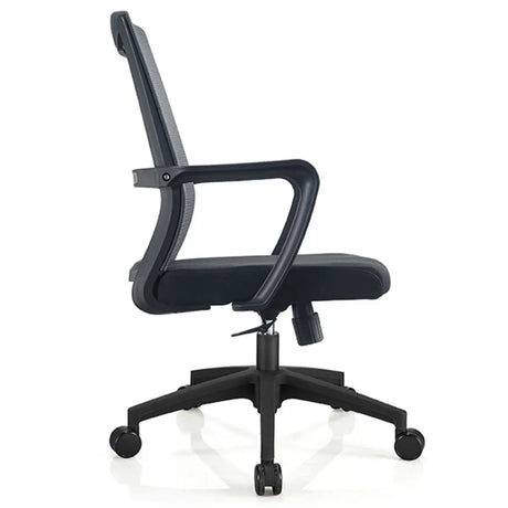 Modern Black Ergonomic Office Chair with Mesh Back Image - 1