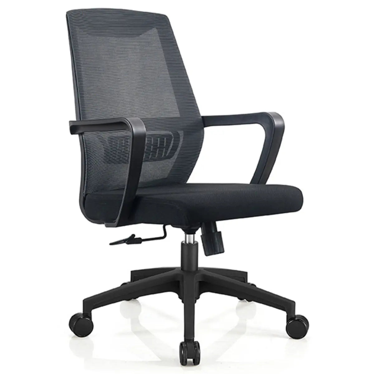 Modern Black Ergonomic Office Chair with Mesh Back Image - 5