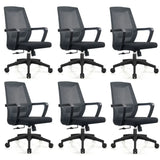 Modern Black Ergonomic Office Chair with Mesh Back Image - 8