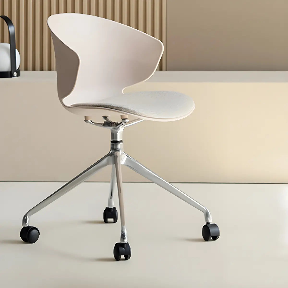 Modern Black Ergonomic Swivel Plastic Office Chair Image - 14