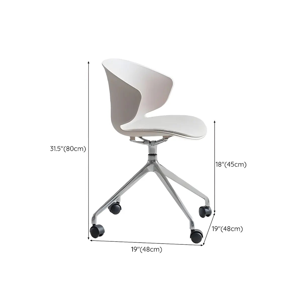 Modern Black Ergonomic Swivel Plastic Office Chair Image - 16