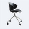 Modern Black Ergonomic Swivel Plastic Office Chair Image - 2