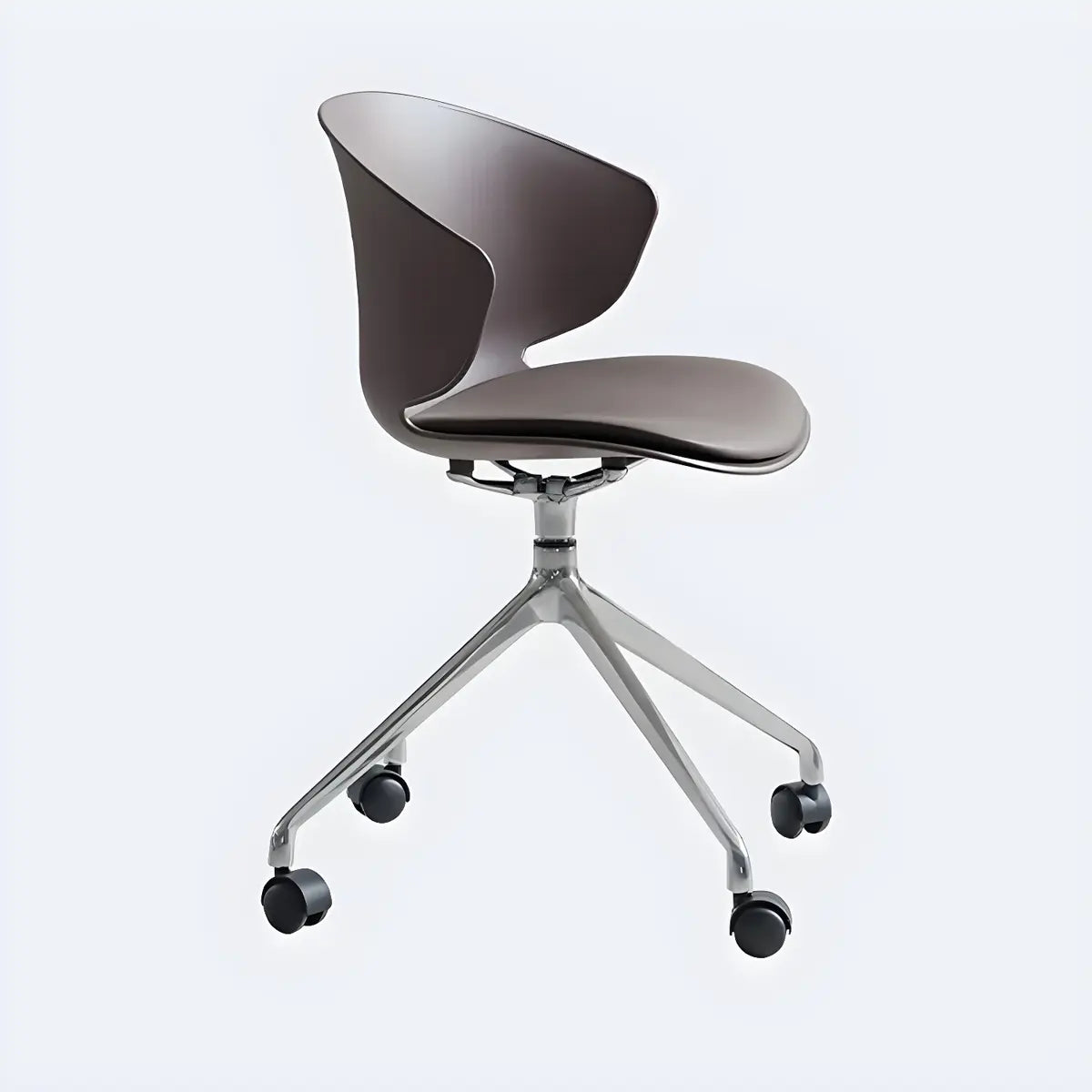 Modern Black Ergonomic Swivel Plastic Office Chair Image - 3