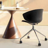 Modern Black Ergonomic Swivel Plastic Office Chair Image - 4