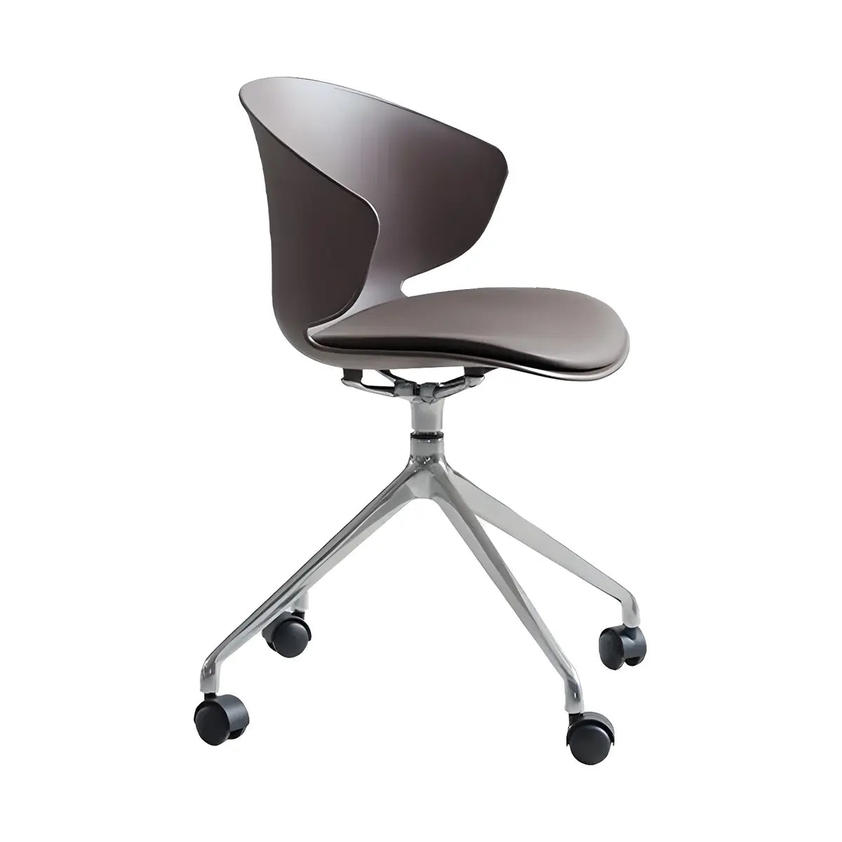 Modern Black Ergonomic Swivel Plastic Office Chair Image - 8