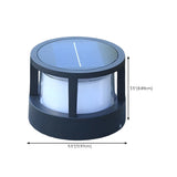 Modern Black Geometric Solar Metal Outdoor Column Light #size