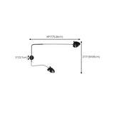 Modern Black Geometric Swing Arm LED Wall Sconce Image - 17