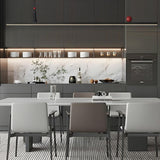 Modern Black Linear Artistic Accents Island Light  Image - 3