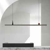 Modern Black Linear Artistic Accents Island Light  Image - 4