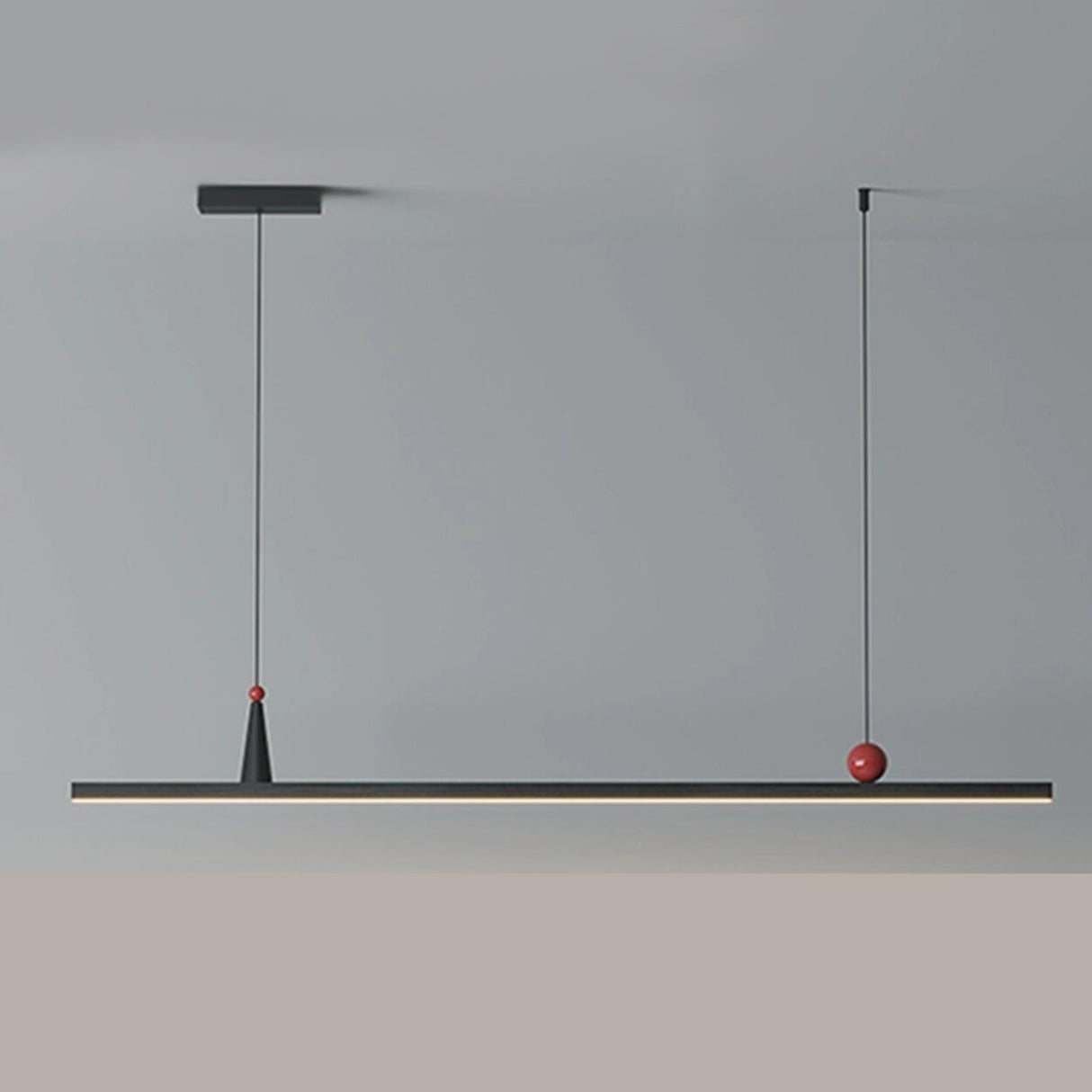 Modern Black Linear Artistic Accents Island Light  Image - 6