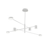 Modern Black Living Room Sputnik Linear Tiered Chandelier Image - 13