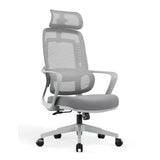 Modern Black Mesh High-Back Ergonomic Office Chair Image - 8