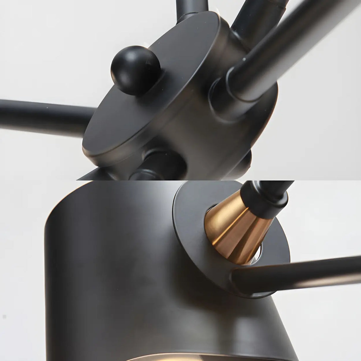 Modern Black Metal Bucket Round Pendant Chandelier Image - 4