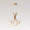 Modern Black Metal Clear Crystal Flower Bouquet Chandelier Image - 15