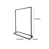 Modern Black Metal Coat Rack Stand with Dual Lever Bars #size