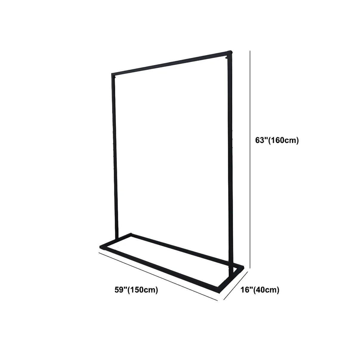 Modern Black Metal Coat Rack Stand with Dual Lever Bars Image - 14