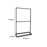Modern Black Metal Coat Rack Stand with Dual Lever Bars Image - 20