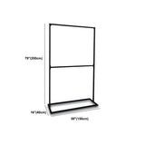 Modern Black Metal Coat Rack Stand with Dual Lever Bars Image - 24