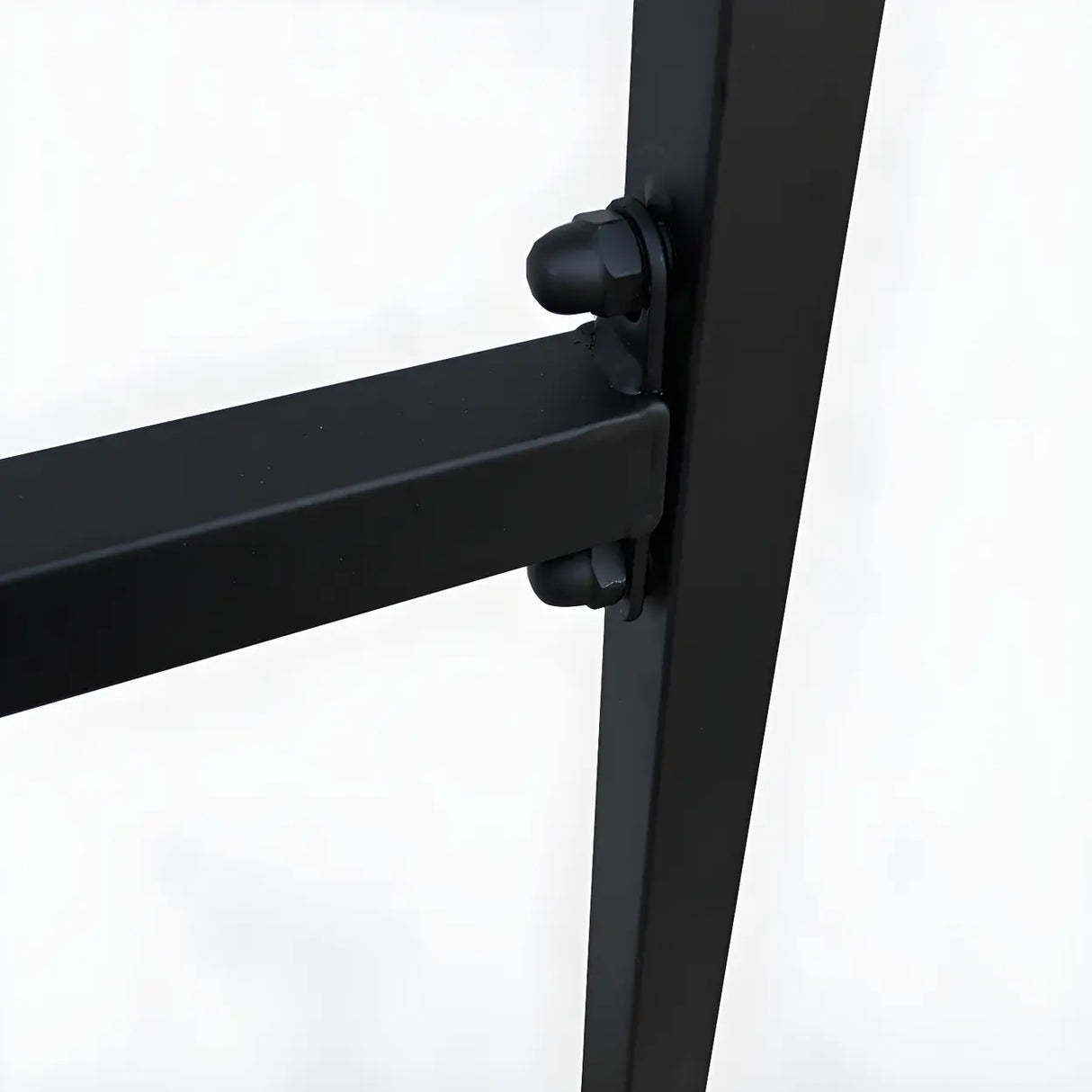 Modern Black Metal Coat Rack Stand with Dual Lever Bars Image - 6
