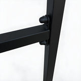 Modern Black Metal Coat Rack Stand with Dual Lever Bars Image - 6