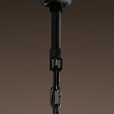 Modern Black Metal Crystal Drum Chandelier Light Image - 7