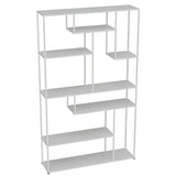 Modern Black Metal Geometric Open Etagere Bookcase Image - 7