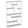 Modern Black Metal Geometric Open Etagere Bookcase Image - 7