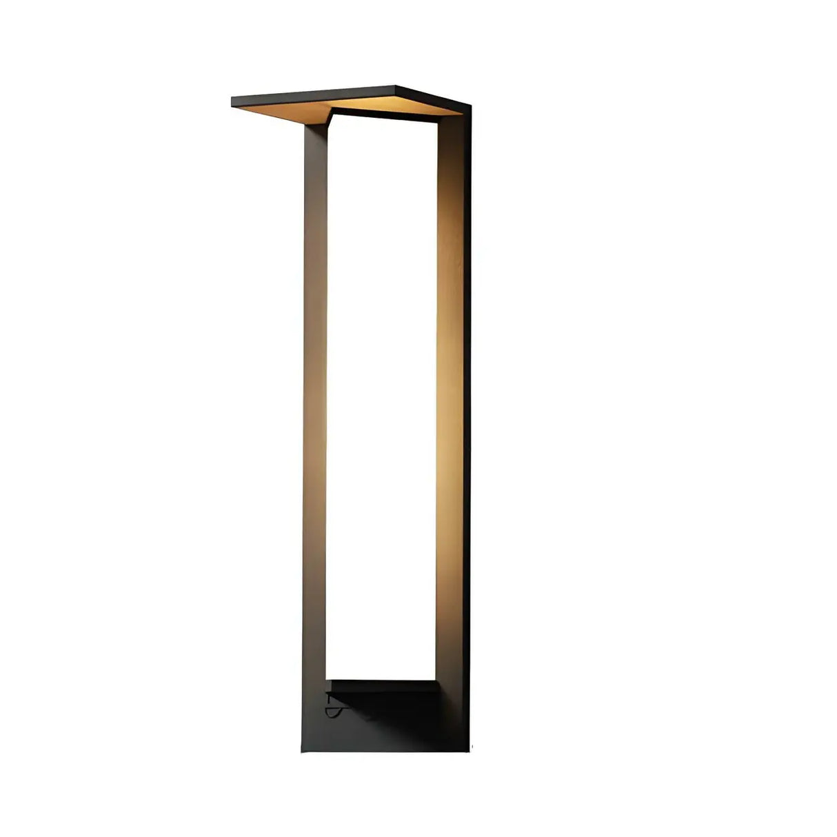 Modern Black Metal Geometric Outdoor LED Wall Light Image - 11