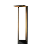 Modern Black Metal Geometric Outdoor LED Wall Light Image - 11