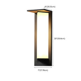 Modern Black Metal Geometric Outdoor LED Wall Light Image - 22