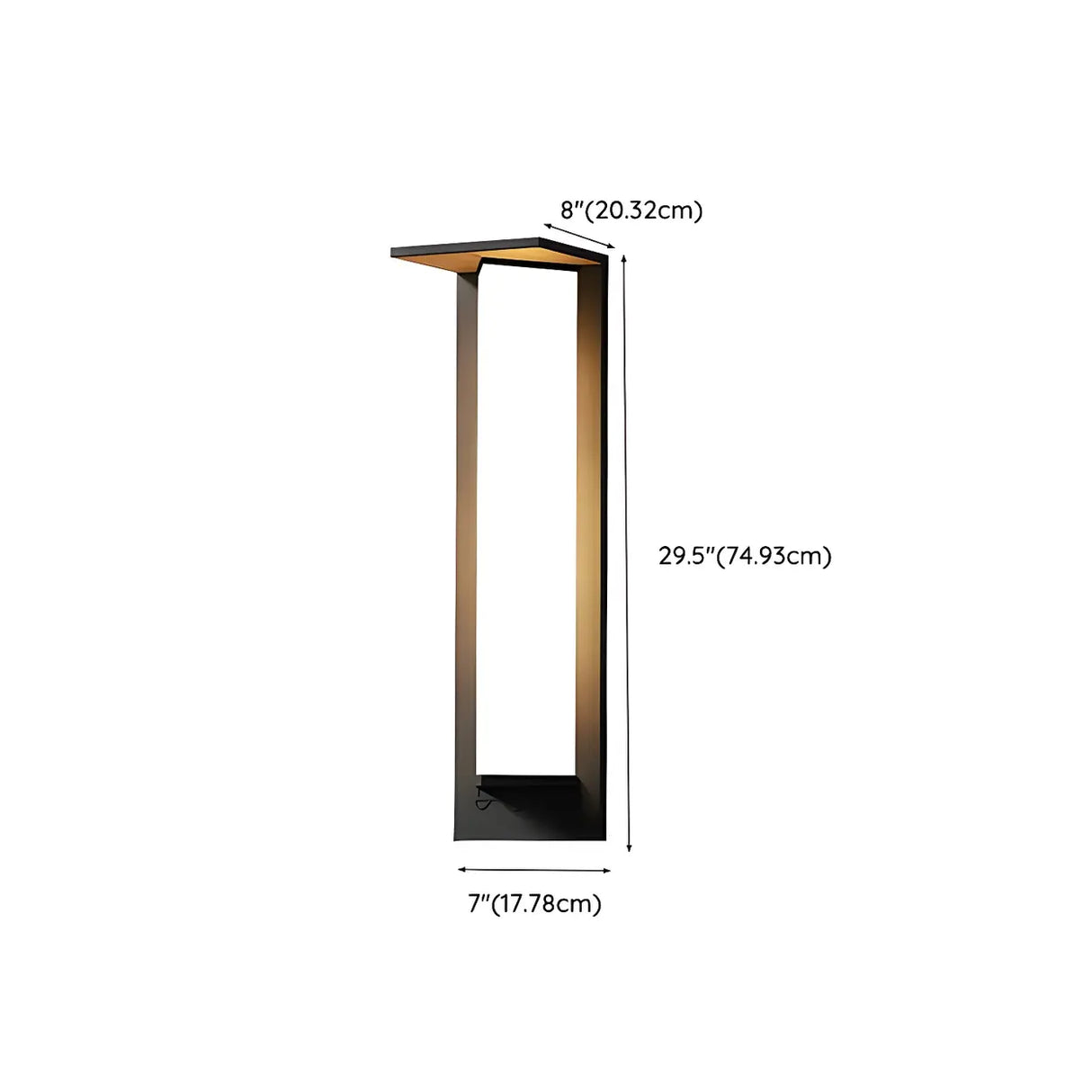 Modern Black Metal Geometric Outdoor LED Wall Light Image - 23