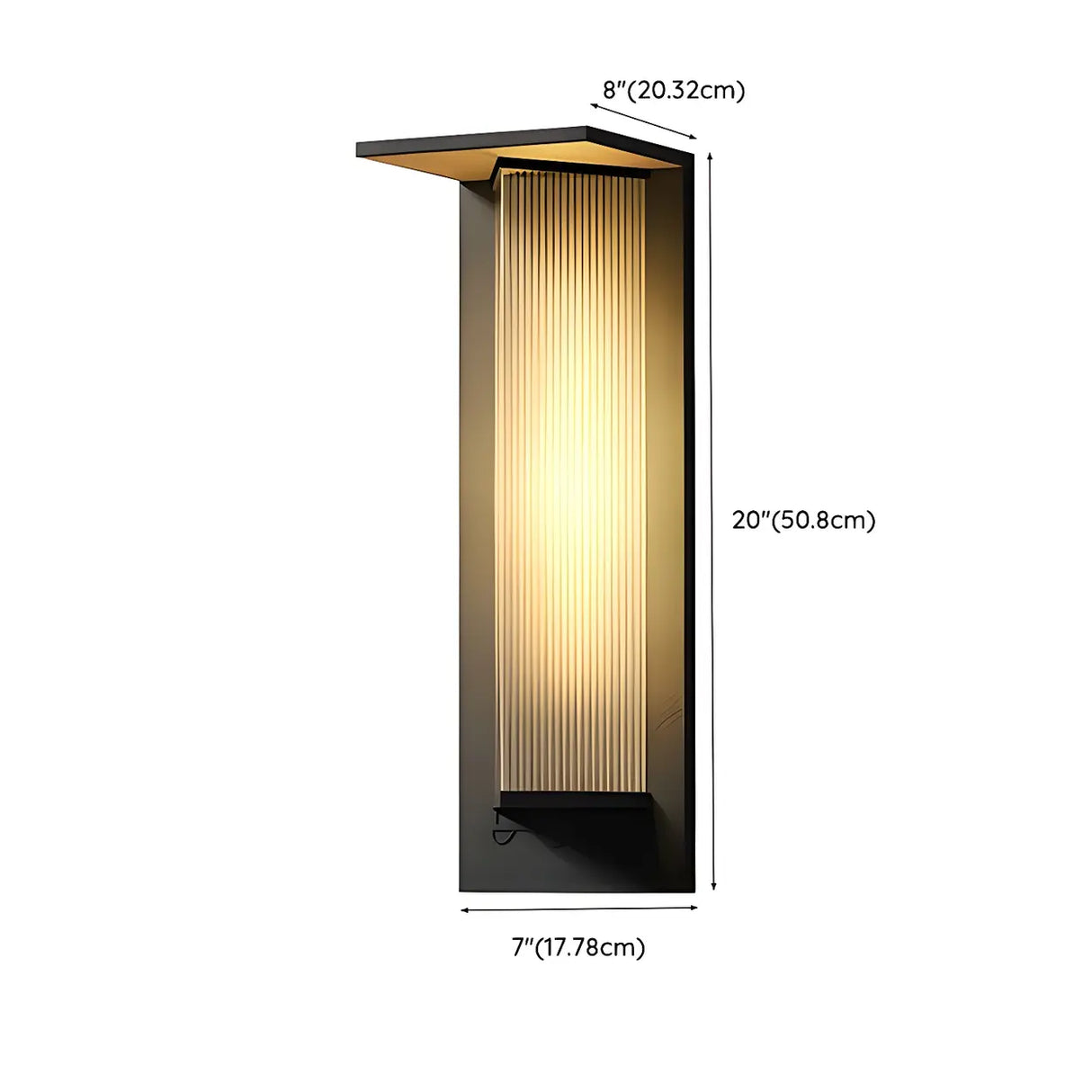 Modern Black Metal Geometric Outdoor LED Wall Light Image - 25