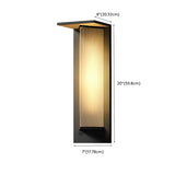 Modern Black Metal Geometric Outdoor LED Wall Light Image - 25
