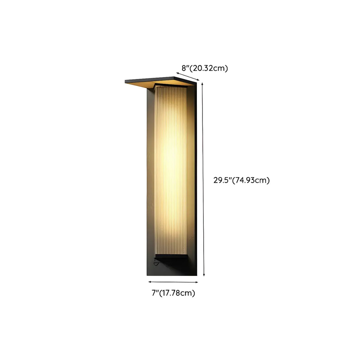Modern Black Metal Geometric Outdoor LED Wall Light Image - 26