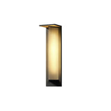Modern Black Metal Geometric Outdoor LED Wall Light Image - 6