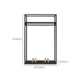 Modern Black Metal Large Standing Garment Display Rack #size