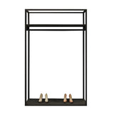 Modern Black Metal Large Standing Garment Display Rack Image - 7