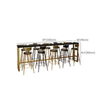 Modern Black Metal Long Bar Table for Cafes Image - 12