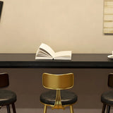 Modern Black Metal Long Bar Table for Cafes Image - 8